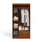 Guarda-roupa Solteiro Kappesberg 3 Portas 2 Gavetas Teca