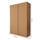 Guarda-roupa Solteiro Kiara 2 Porta De Correr Carvalho - Mina