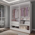 Guarda-roupa Solteiro La Paz 2 Portas 2 Gavetas Com Espelho B