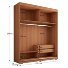 Guarda-roupa Solteiro La Paz 2 Portas 2 Gavetas Com Espelho N