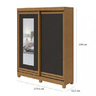 Guarda-roupa Solteiro Lani 2 Portas 2 Gavetas Com Espelho Amê