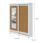 Guarda-roupa Solteiro Lani 2 Portas 2 Gavetas Com Espelho Bra