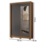 Guarda-roupa Solteiro Lapa 2 Portas 2 Gavetas Com Espelho Jat