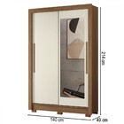 Guarda-roupa Solteiro Lapa 2 Portas 2 Gavetas Com Espelho Jat