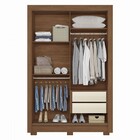 Guarda-roupa Solteiro Lapa 2 Portas 2 Gavetas Jatoba/areia -