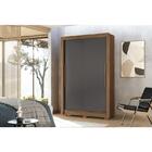 Guarda-roupa Solteiro Lapa 2 Portas 2 Gavetas Jatoba/grafite