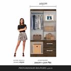 Guarda Roupa Solteiro Laura 5 Portas Capuccino - Moveis Arapo