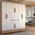 Guarda-roupa Solteiro Leal 8 Portas 2 Gavetas Amendola Touch/