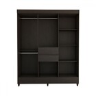 Guarda-roupa Solteiro Leal 8 Portas 2 Gavetas Ébano - Panoram