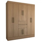 Guarda-roupa Solteiro Leal Slim 8 Portas 2 Gavetas Amêndola T