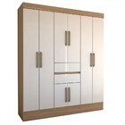 Guarda-roupa Solteiro Leal Slim 8 Portas 2 Gavetas Amêndola T