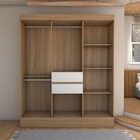 Guarda-roupa Solteiro Leal Slim 8 Portas 2 Gavetas Amêndola T