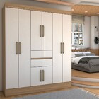 Guarda-roupa Solteiro Leal Slim 8 Portas 2 Gavetas Amêndola T