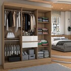 Guarda-roupa Solteiro Leal Slim 8 Portas 2 Gavetas Amêndola T