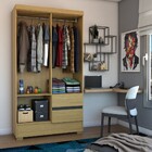 Guarda-roupa Solteiro Liberty 4 Portas 2 Gavetas Atacama/graf