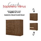 Guarda Roupa Solteiro Lima E Cômoda Vênus Castanho Wood Flex