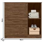 Guarda Roupa Solteiro Lima E Cômoda Vênus Castanho Wood Flex