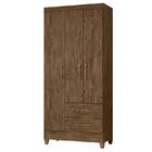 Guarda Roupa Solteiro Lima E Cômoda Vênus Castanho Wood Flex