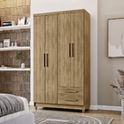 Guarda Roupa Solteiro Line 4 Portas Nature Vila Rica