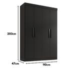 Guarda Roupa Solteiro Lisboa 4 Portas 2 Gav