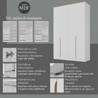 Guarda-roupa Solteiro Logan 4 Portas 2 Gavetas 100% Mdf Branc