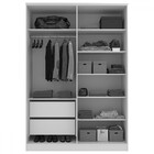 Guarda-roupa Solteiro Logan 4 Portas 2 Gavetas 100% Mdf Branc