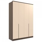 Guarda-roupa Solteiro Logan 4 Portas 2 Gavetas Nozes/areia -