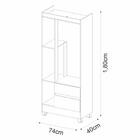 Guarda Roupa Solteiro Lohaine 3 Pts Terraro/ Naturaly Moveis