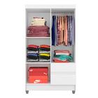 Guarda Roupa Solteiro Lohaine 4 Pts Branco - Moveis Arapongas