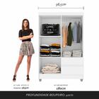 Guarda Roupa Solteiro Lohaine 4 Pts C/ Espelho Branco - M. Ar