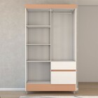 Guarda-roupa Solteiro Londres 4 Portas 2 Gavetas Branco/camar
