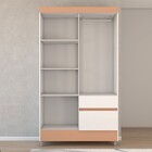 Guarda-roupa Solteiro Londres 4 Portas 2 Gavetas Branco/camar