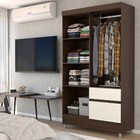 Guarda-roupa Solteiro Londres 4 Portas 2 Gavetas Imbuia/champ