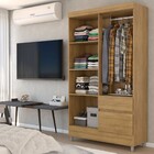 Guarda-roupa Solteiro Londres 4 Portas 2 Gavetas Nature - Pan