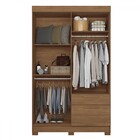 Guarda-roupa Solteiro Londrina 4 Portas 2 Gavetas Com Espelho