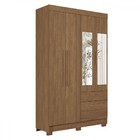 Guarda-roupa Solteiro Londrina 4 Portas 2 Gavetas Com Espelho