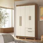 Guarda-roupa Solteiro Londrina 4 Portas 2 Gavetas Jatoba/arei