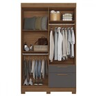 Guarda-roupa Solteiro Londrina 4 Portas 2 Gavetas Jatoba/graf
