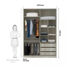 Guarda-roupa Solteiro Luciane 2 Portas De Correr 3 Gavetas Pr