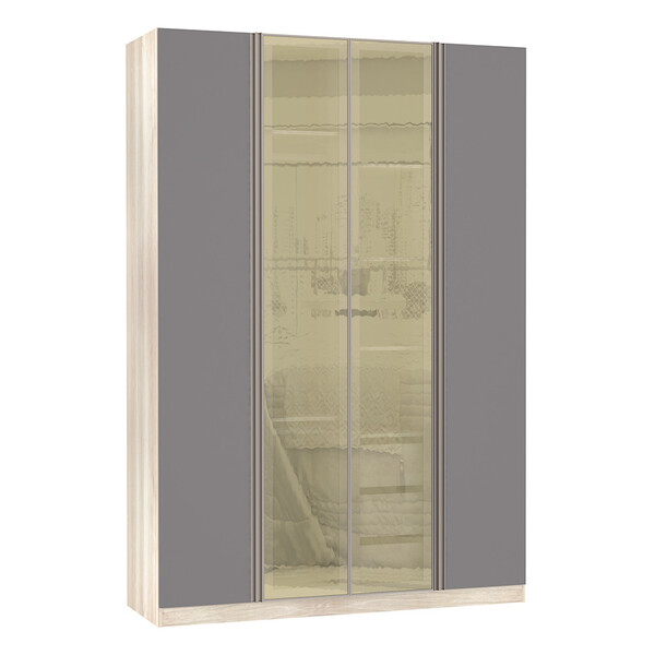 Guarda-roupa Solteiro Luciane 4 Portas 3 Gavetas Prime Plus A