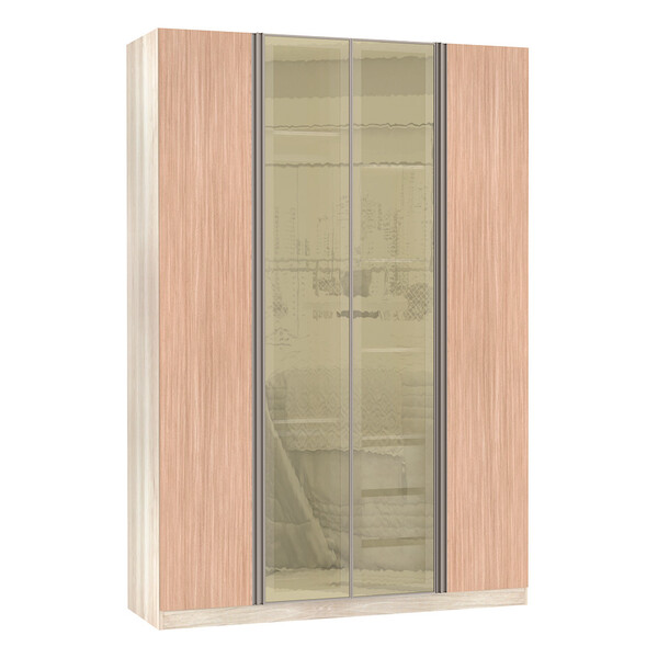 Guarda-roupa Solteiro Luciane 4 Portas 3 Gavetas Prime Plus A