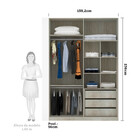 Guarda-roupa Solteiro Luciane 4 Portas 3 Gavetas Prime Plus A