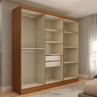 Guarda-roupa Solteiro Luxemburgo Com Espelho Nature/off White