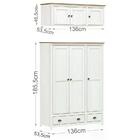 Guarda Roupa Solteiro Madeira Maciça 2 Peças 9104x9107 Topazi