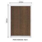 Guarda-Roupa Solteiro Madesa Dallas 2 Portas de Correr 2 Gave