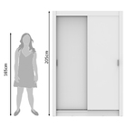 Guarda-Roupa Solteiro Madesa Dallas 2 Portas de Correr 2 Gave