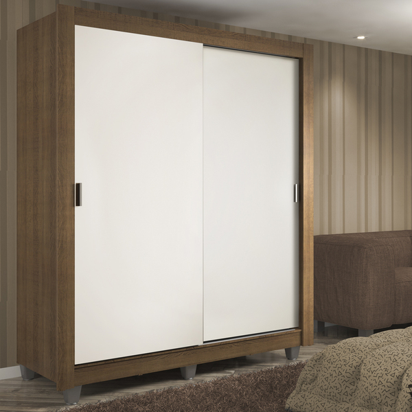 Guarda-roupa Solteiro Madesa Dallas 2 Portas De Correr 2 Gave