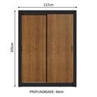 Guarda-roupa Solteiro Madesa Dallas 2 Portas De Correr 2 Gave