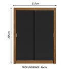 Guarda-roupa Solteiro Madesa Dallas 2 Portas De Correr 2 Gave