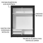 Guarda-roupa Solteiro Madesa Dallas 2 Portas De Correr 2 Gave